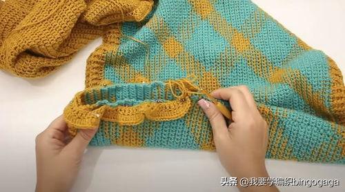 毛衣花边编织视频
